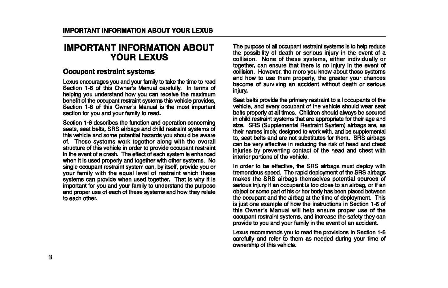 2004 Lexus LX 470 Bedienungsanleitung | Englisch