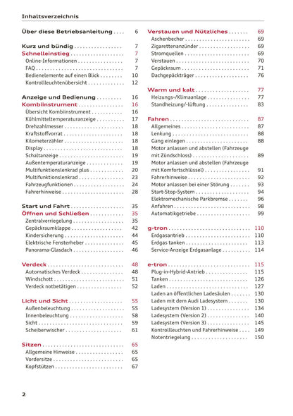 2016-2018 Audi A3 Bedienungsanleitung | Deutsch