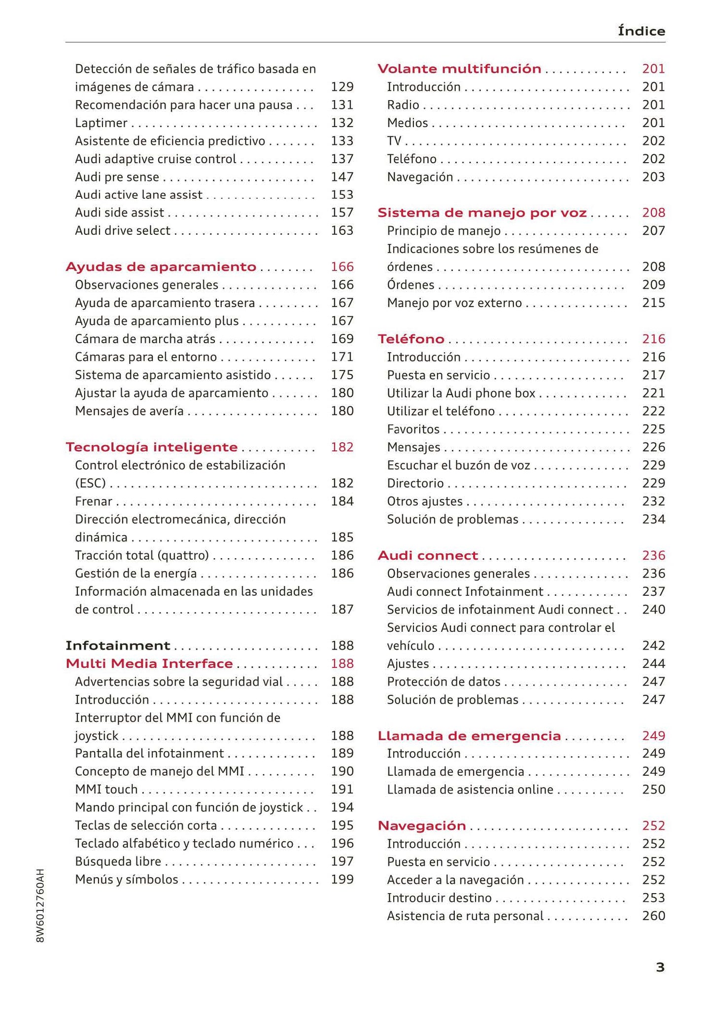 2017-2020 Audi A5 Bedienungsanleitung | Spanisch