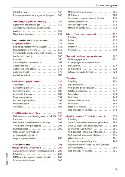2017-2018 Audi A3/S3/RS 3 Gebruikershandleiding | Nederlands