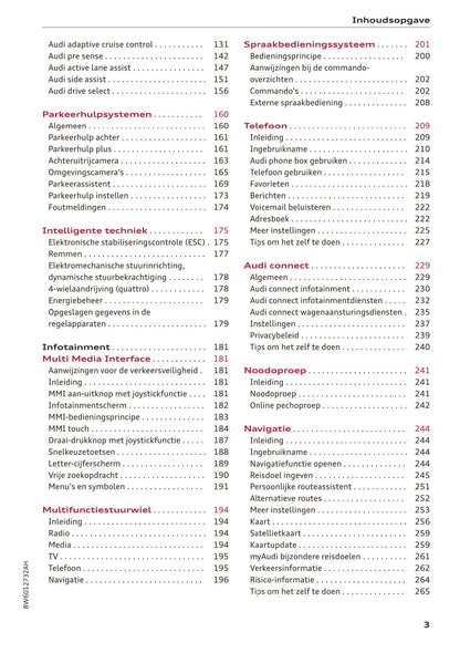 2017-2020 Audi A5/A5 Cabriolet/A5 Coupé/A5 Sportback/A5 Sportback g-tron Owner's Manual | Dutch