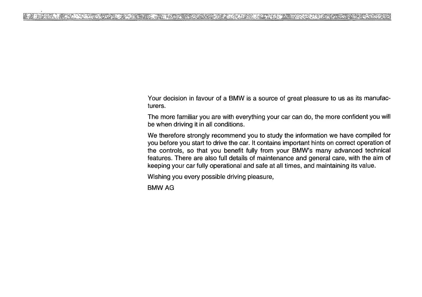 1991 BMW 8 Series Owner's Manual | English