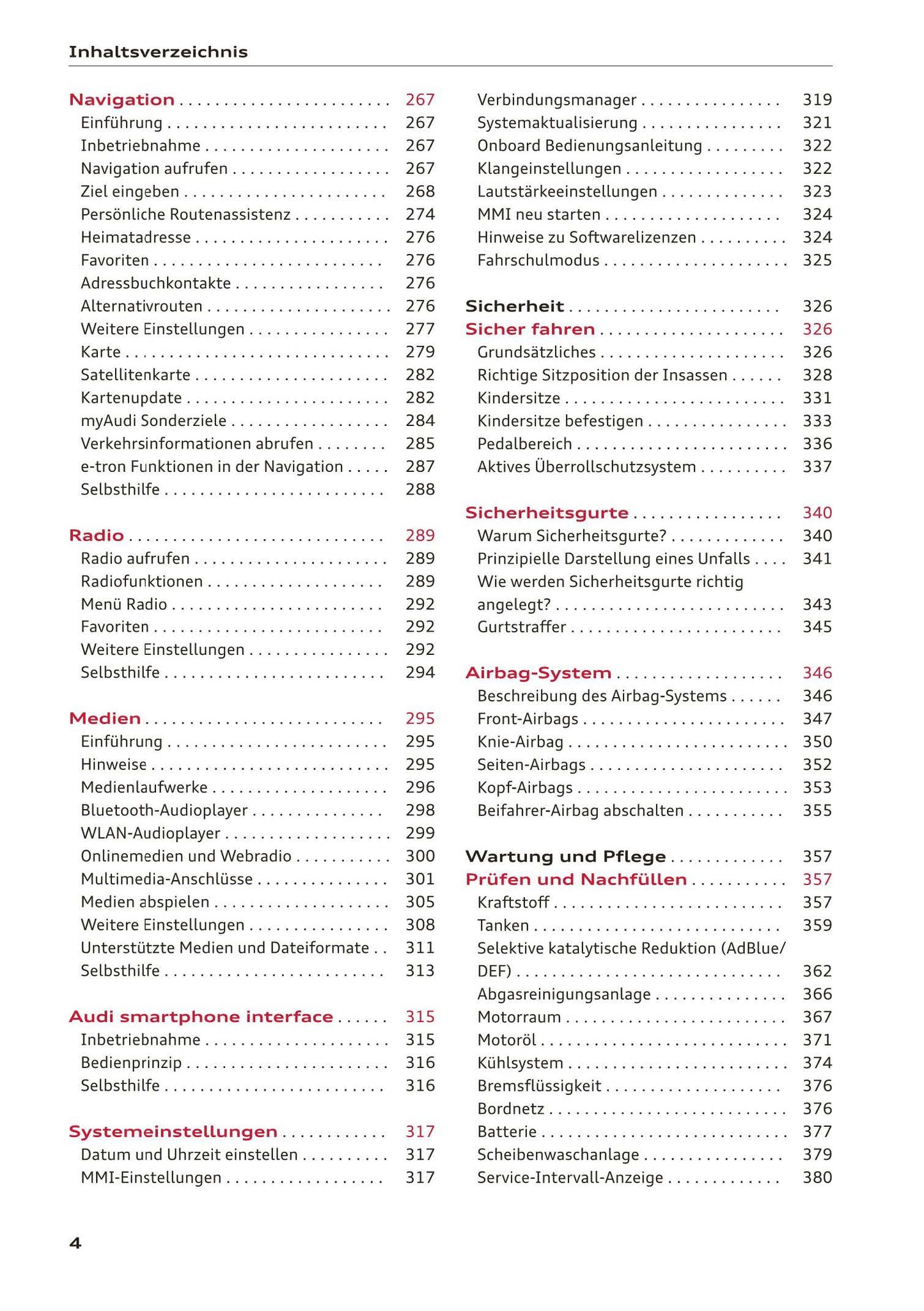 2016-2018 Audi A3 Bedienungsanleitung | Deutsch