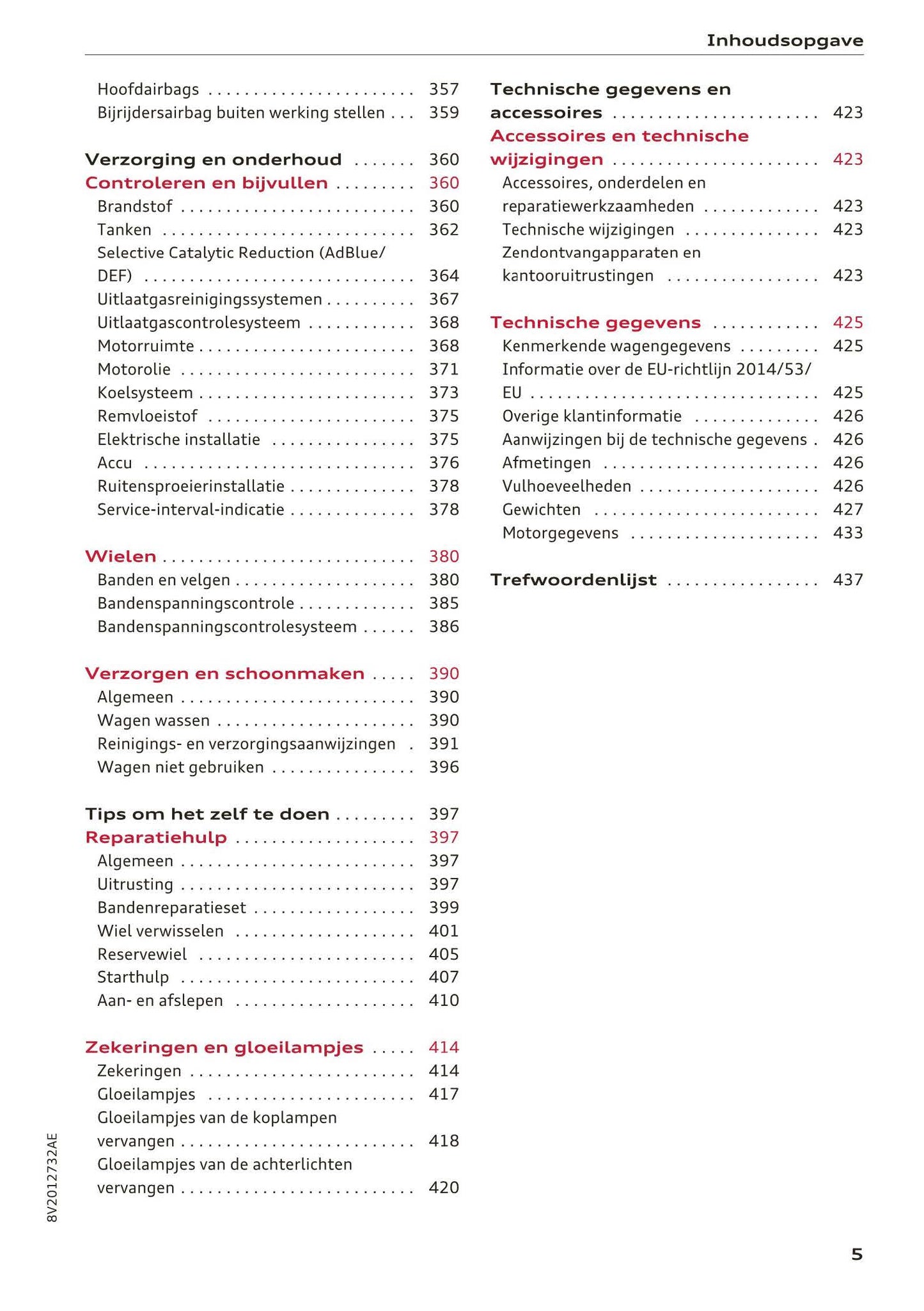 2017-2018 Audi A3/S3/RS 3 Gebruikershandleiding | Nederlands