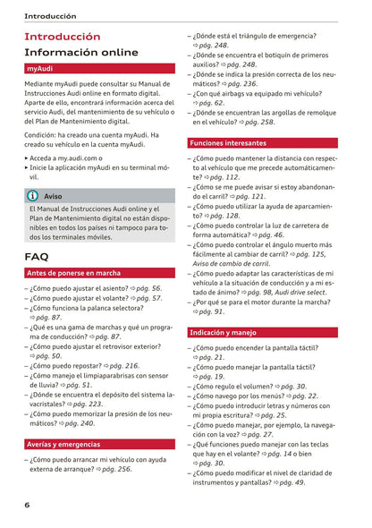 2018-2023 Audi A1 Bedienungsanleitung | Spanisch
