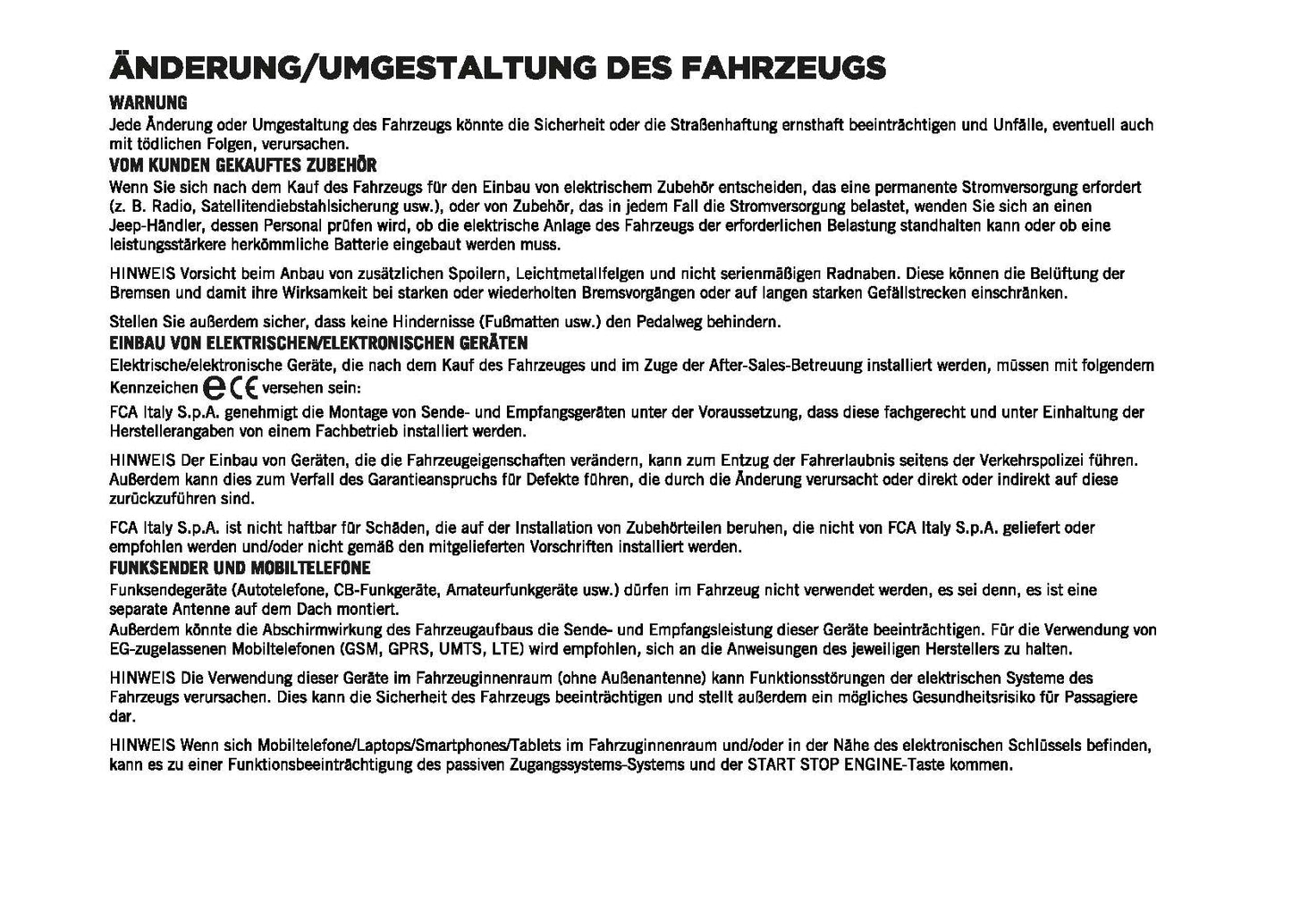 2022-2023 Jeep Avenger Bedienungsanleitung | Deutsch