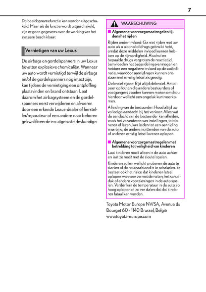 2019-2020 Lexus RC 300h Gebruikershandleiding | Nederlands