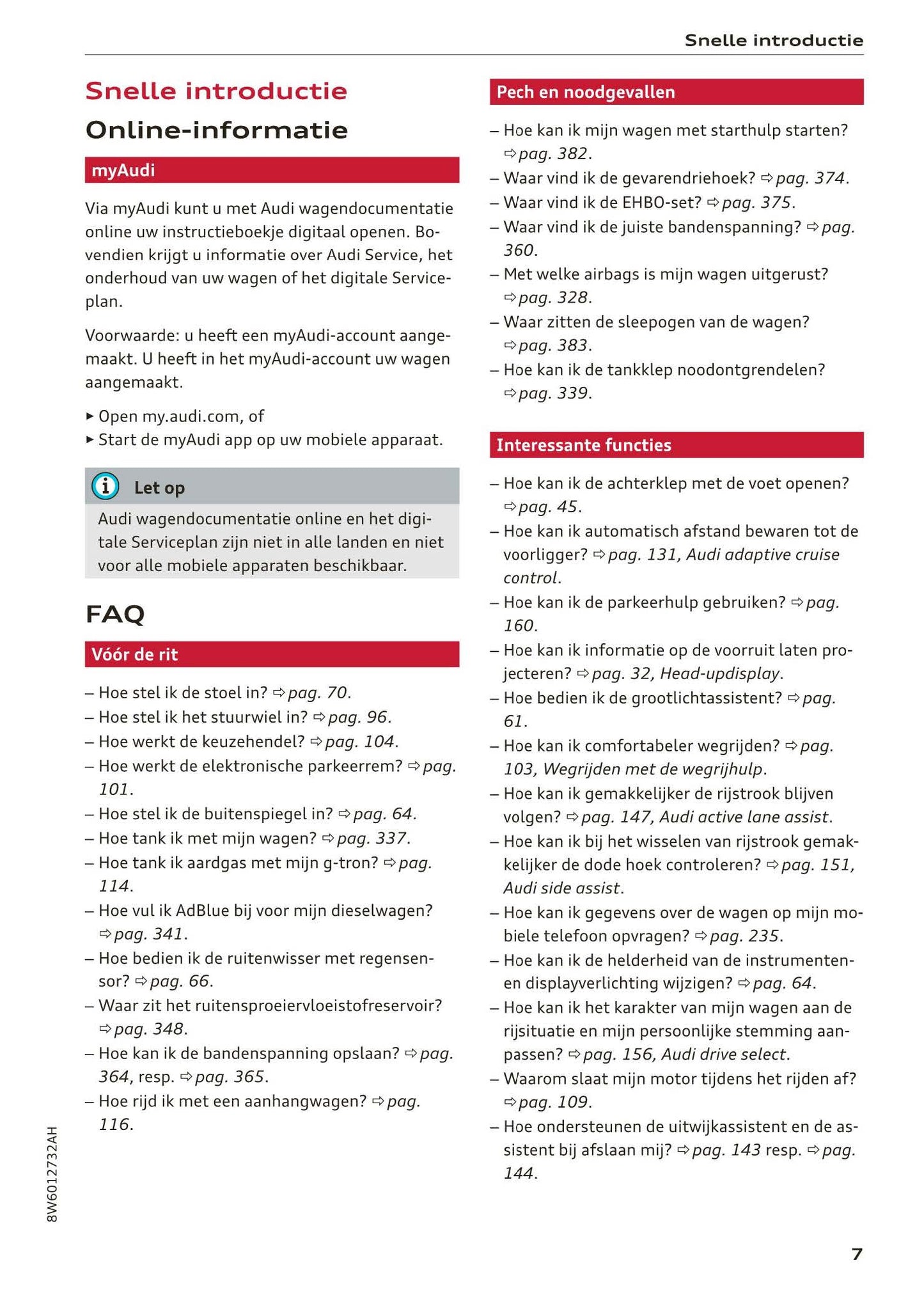 2017-2020 Audi A5/A5 Cabriolet/A5 Coupé/A5 Sportback/A5 Sportback g-tron Owner's Manual | Dutch