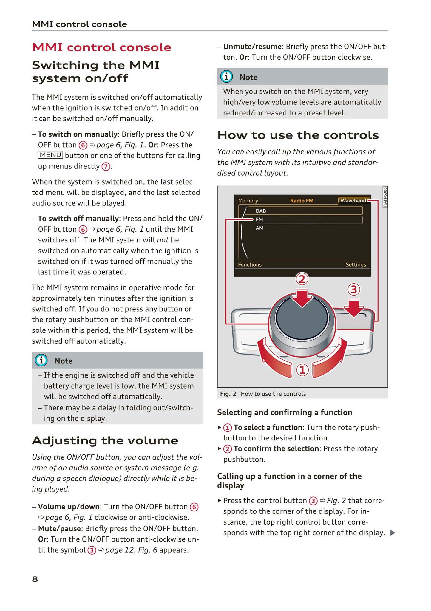Audi MMI Navigation System Plus 2014 - 2018