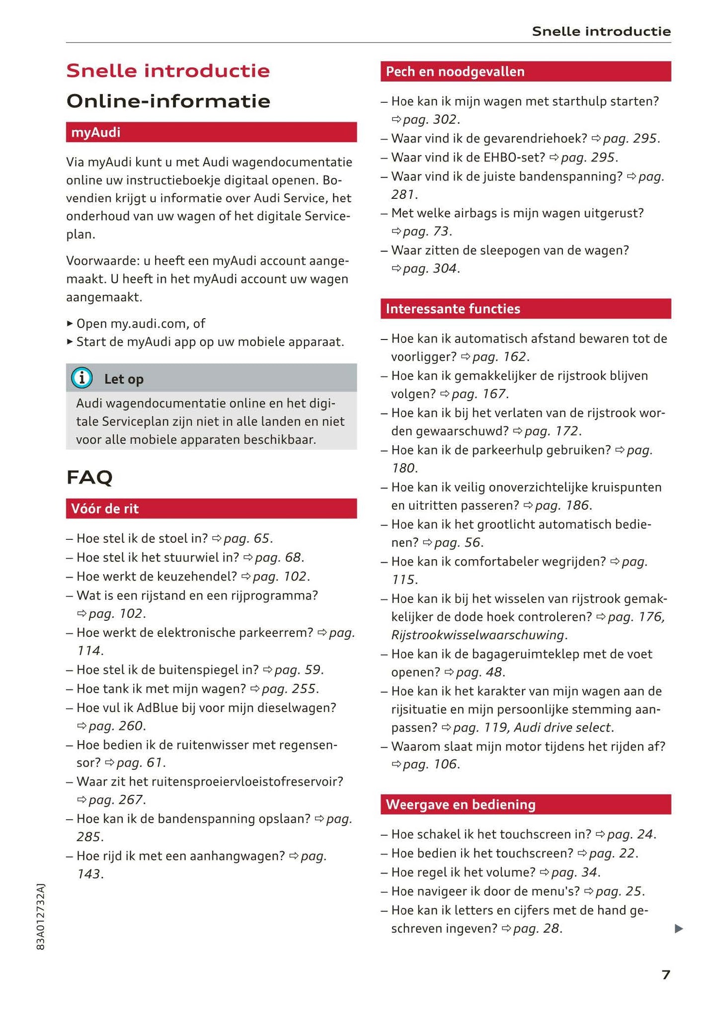 2018-2023 Audi Q3 Owner's Manual | Dutch