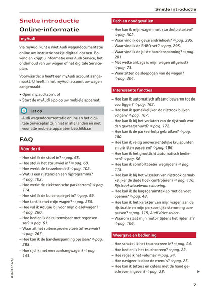 2018-2023 Audi Q3 Owner's Manual | Dutch