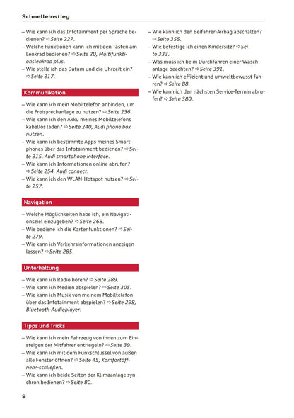 2016-2018 Audi A3 Bedienungsanleitung | Deutsch