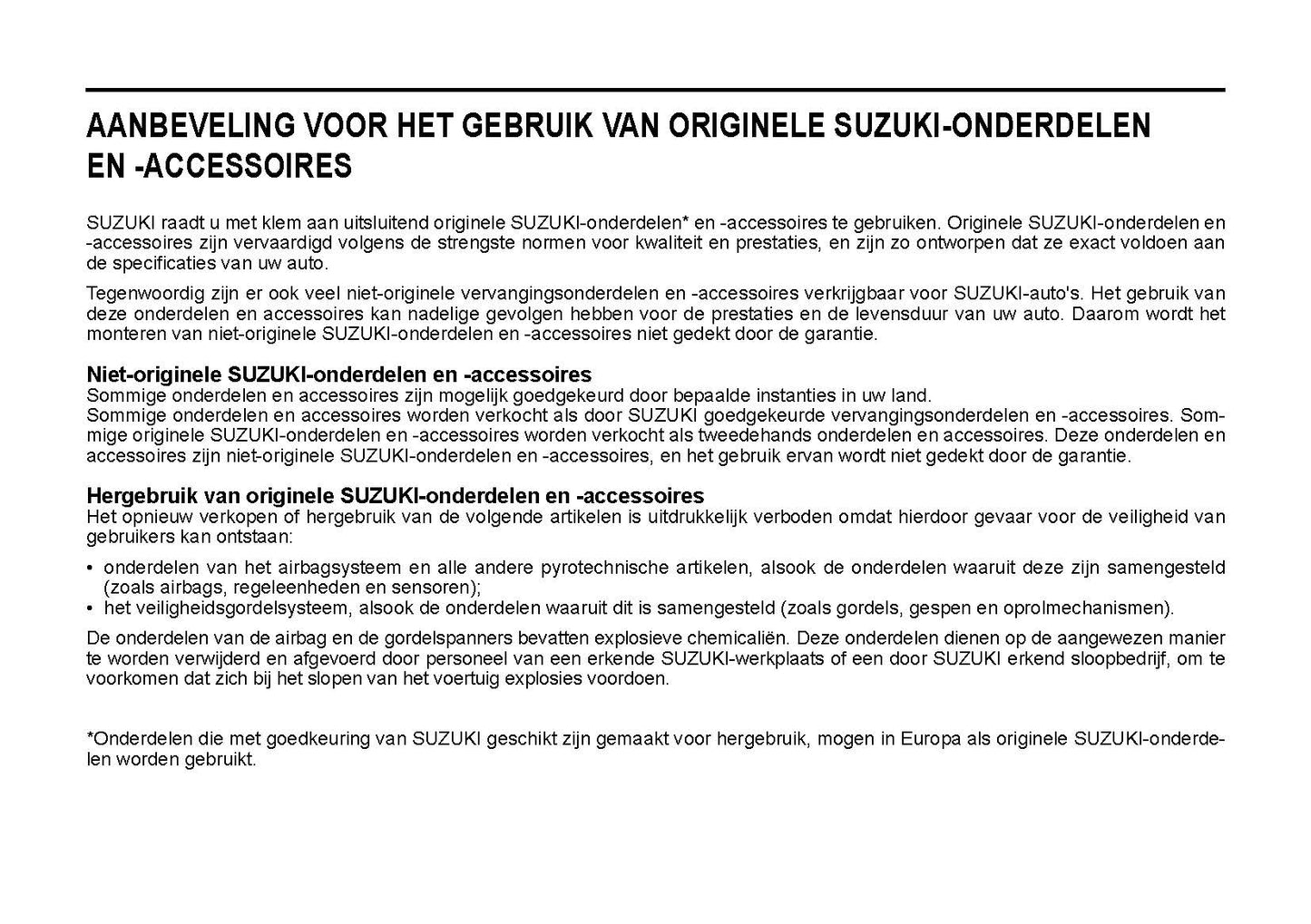 2022-2023 Suzuki S-Cross Bedienungsanleitung | Niederländisch