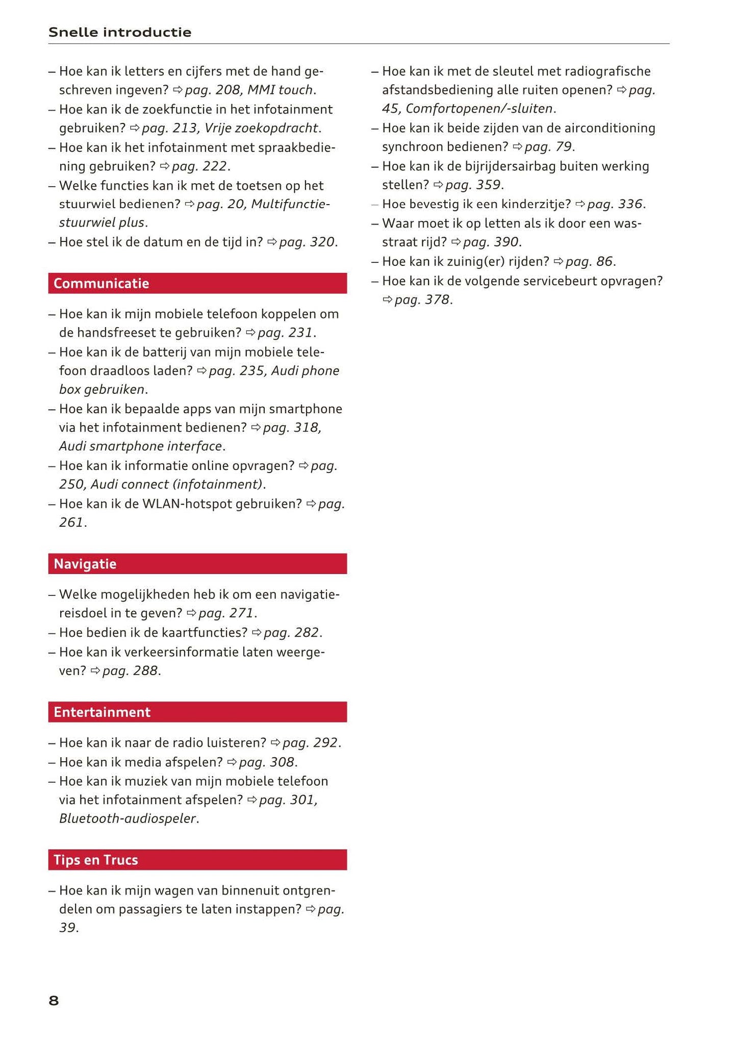 2017-2018 Audi A3/S3/RS 3 Gebruikershandleiding | Nederlands