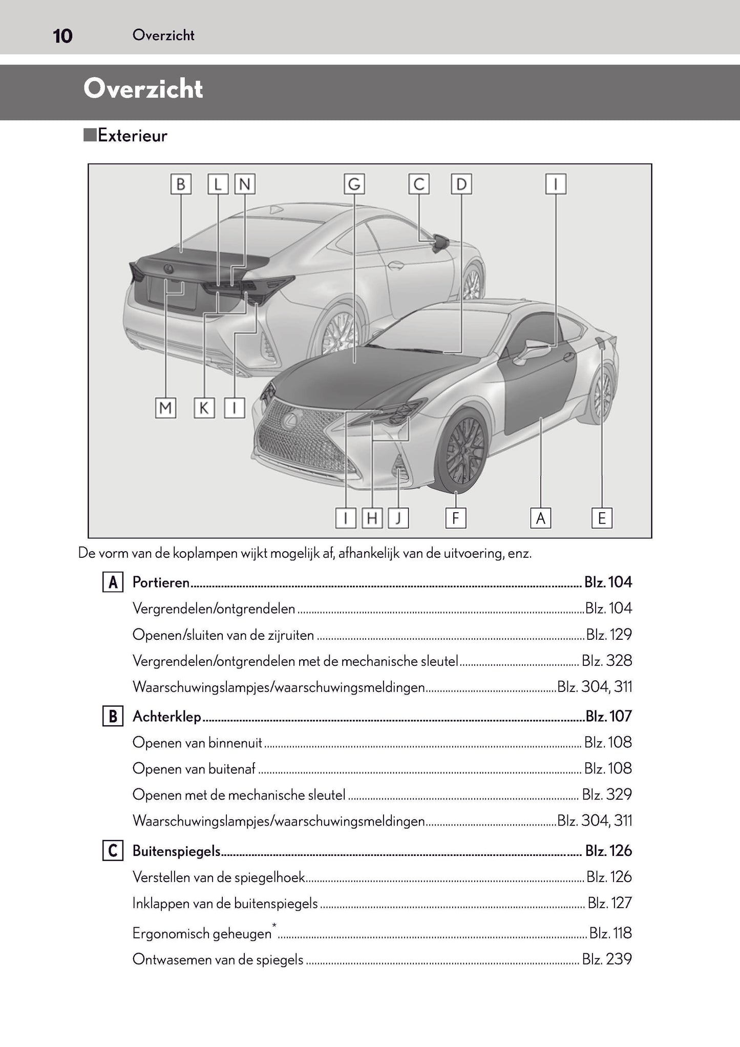 2019-2020 Lexus RC 300h Gebruikershandleiding | Nederlands