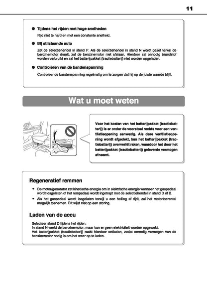 2016-2019 Toyota Prius+ Owner's Manual | Dutch