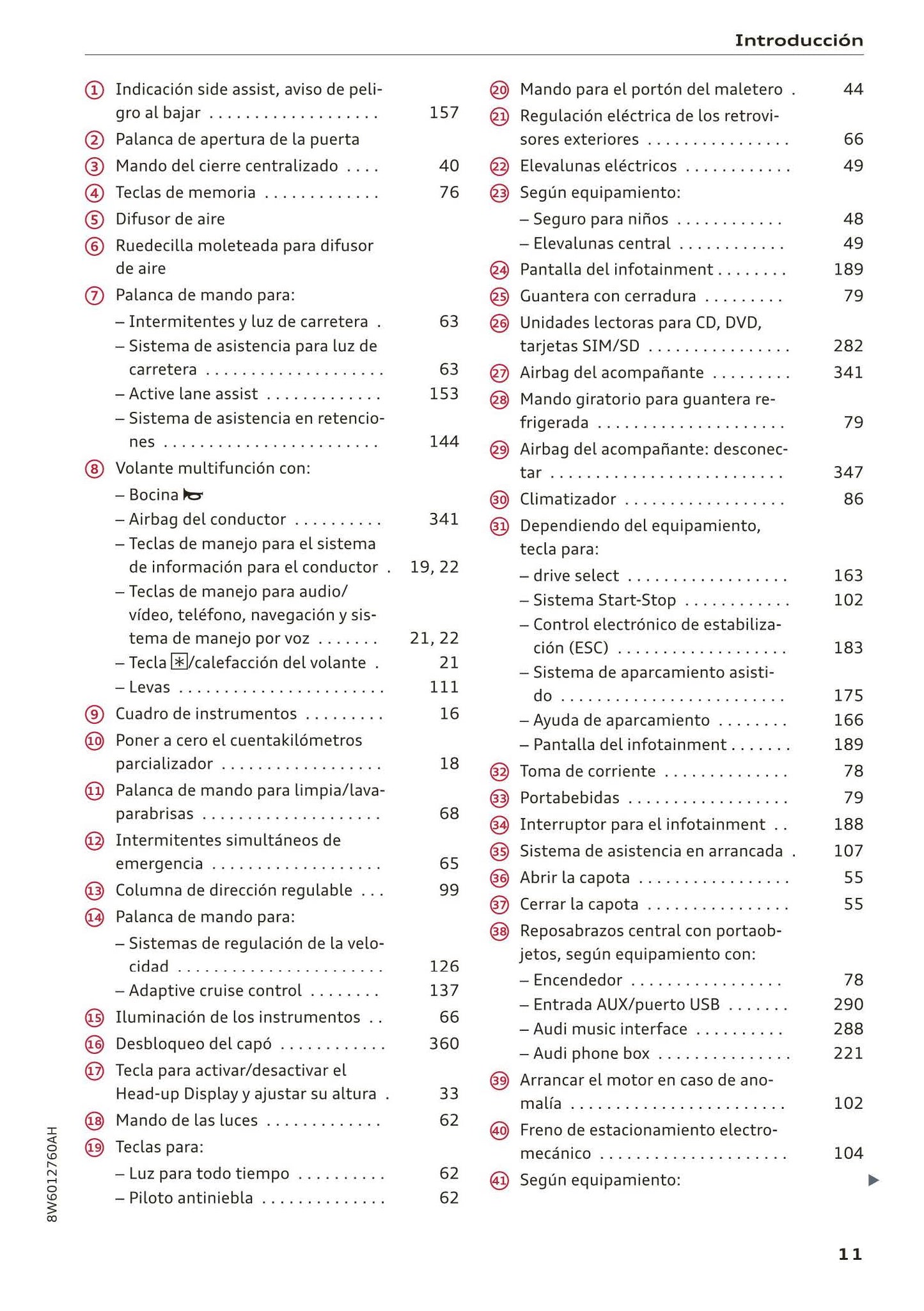 2017-2020 Audi A5 Bedienungsanleitung | Spanisch