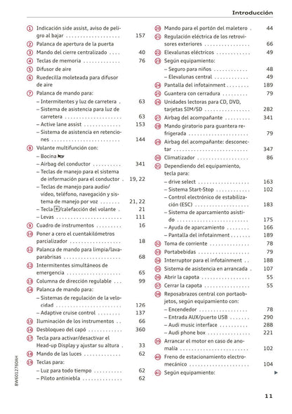 2017-2020 Audi A5 Bedienungsanleitung | Spanisch