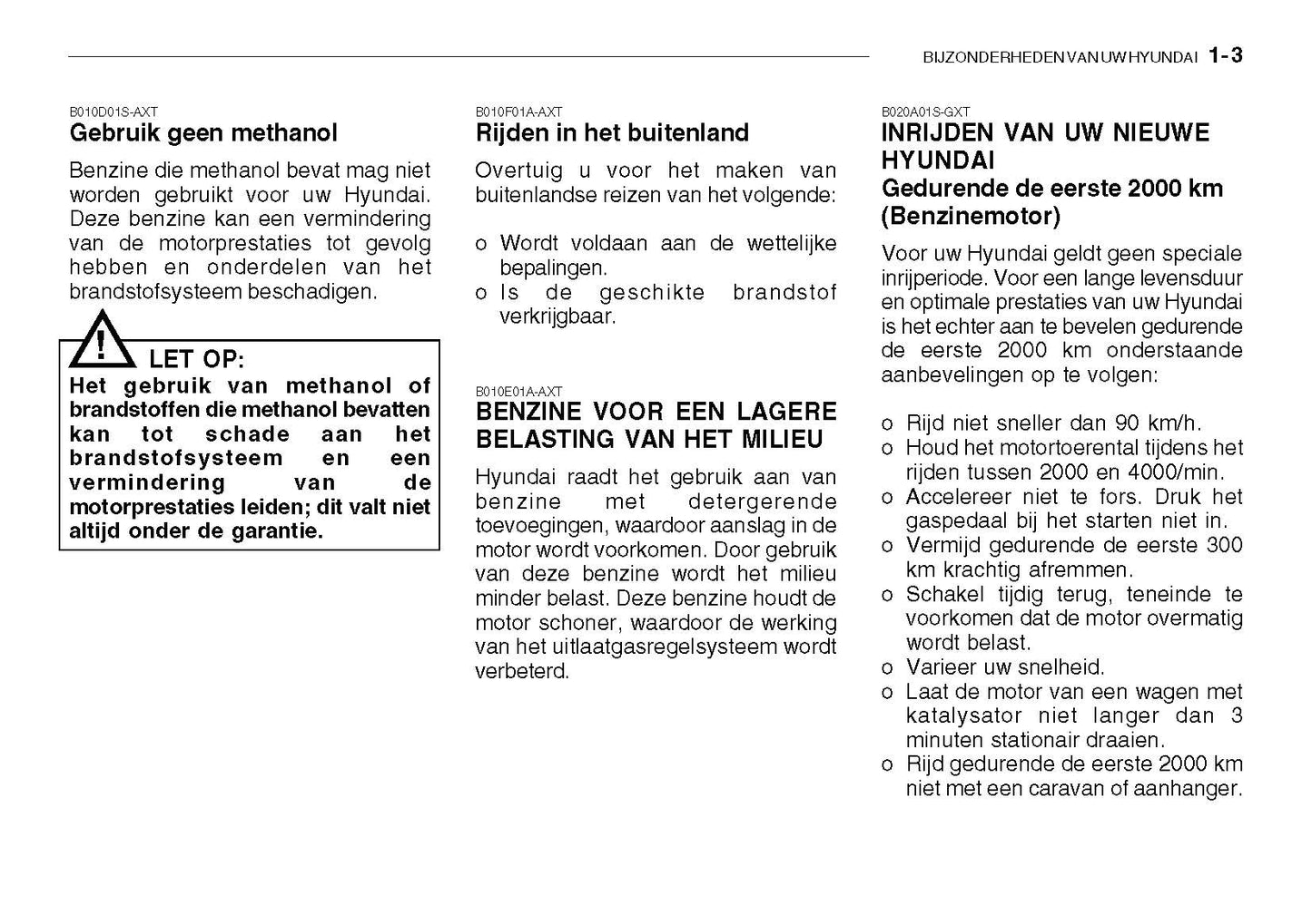 2005-2006 Hyundai Santa Fe Owner's Manual | Dutch