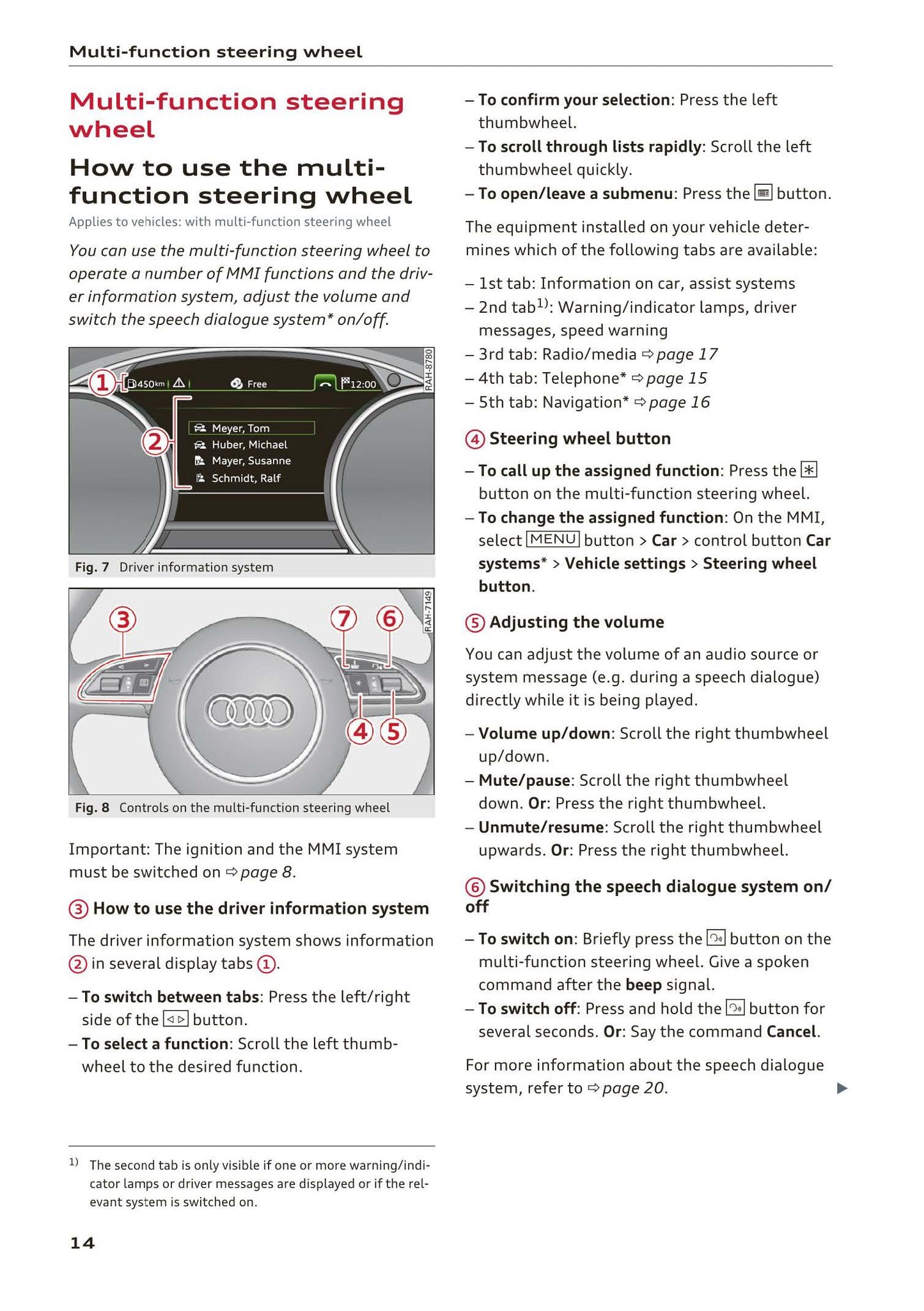 Audi MMI Navigation System Plus 2014 - 2018