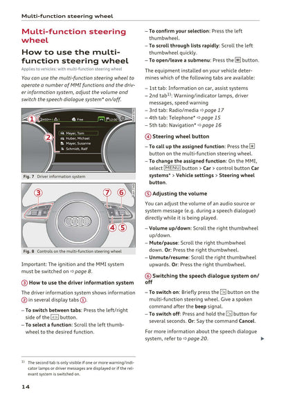 Audi MMI Navigation System Plus 2014 - 2018