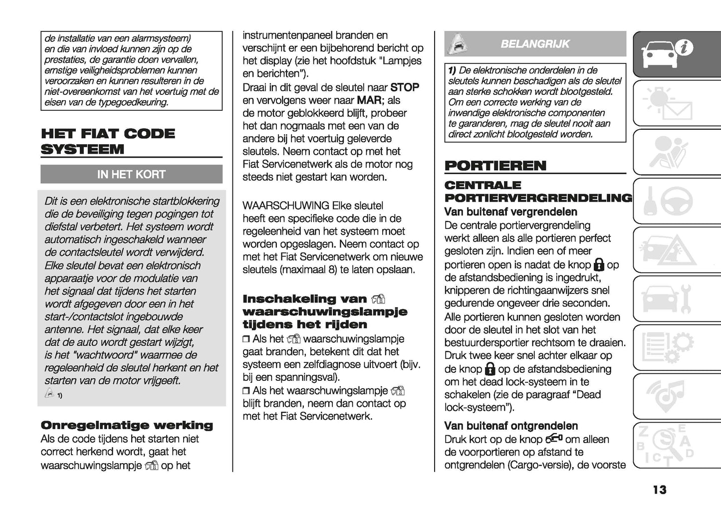 2022-2023 Fiat Doblo Owner's Manual | Dutch