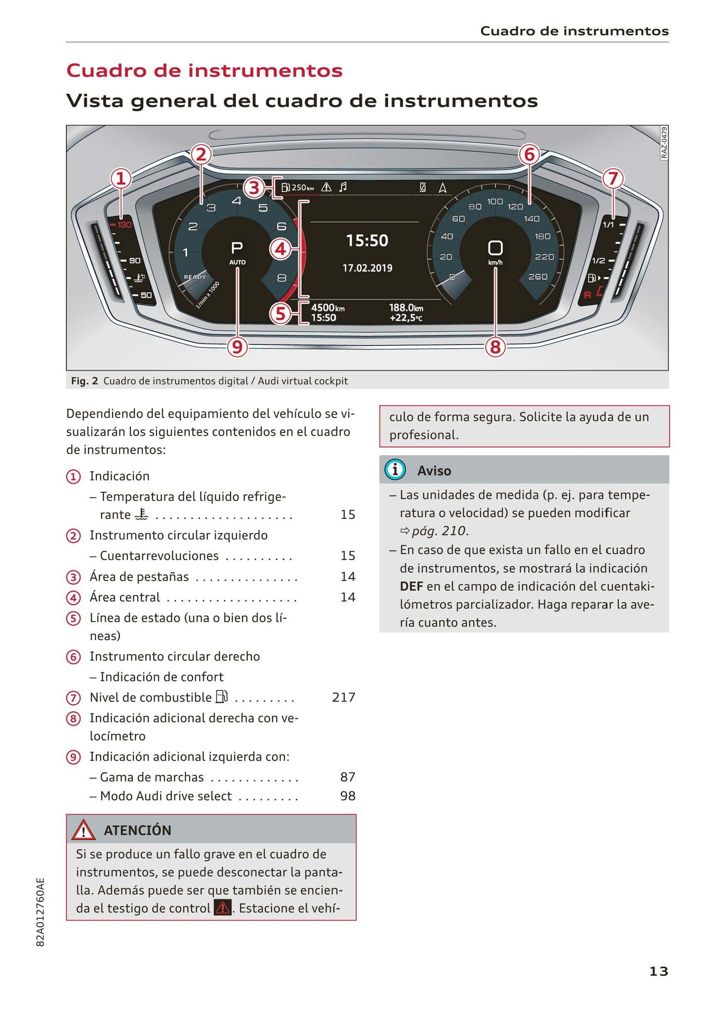 2018-2023 Audi A1 Bedienungsanleitung | Spanisch