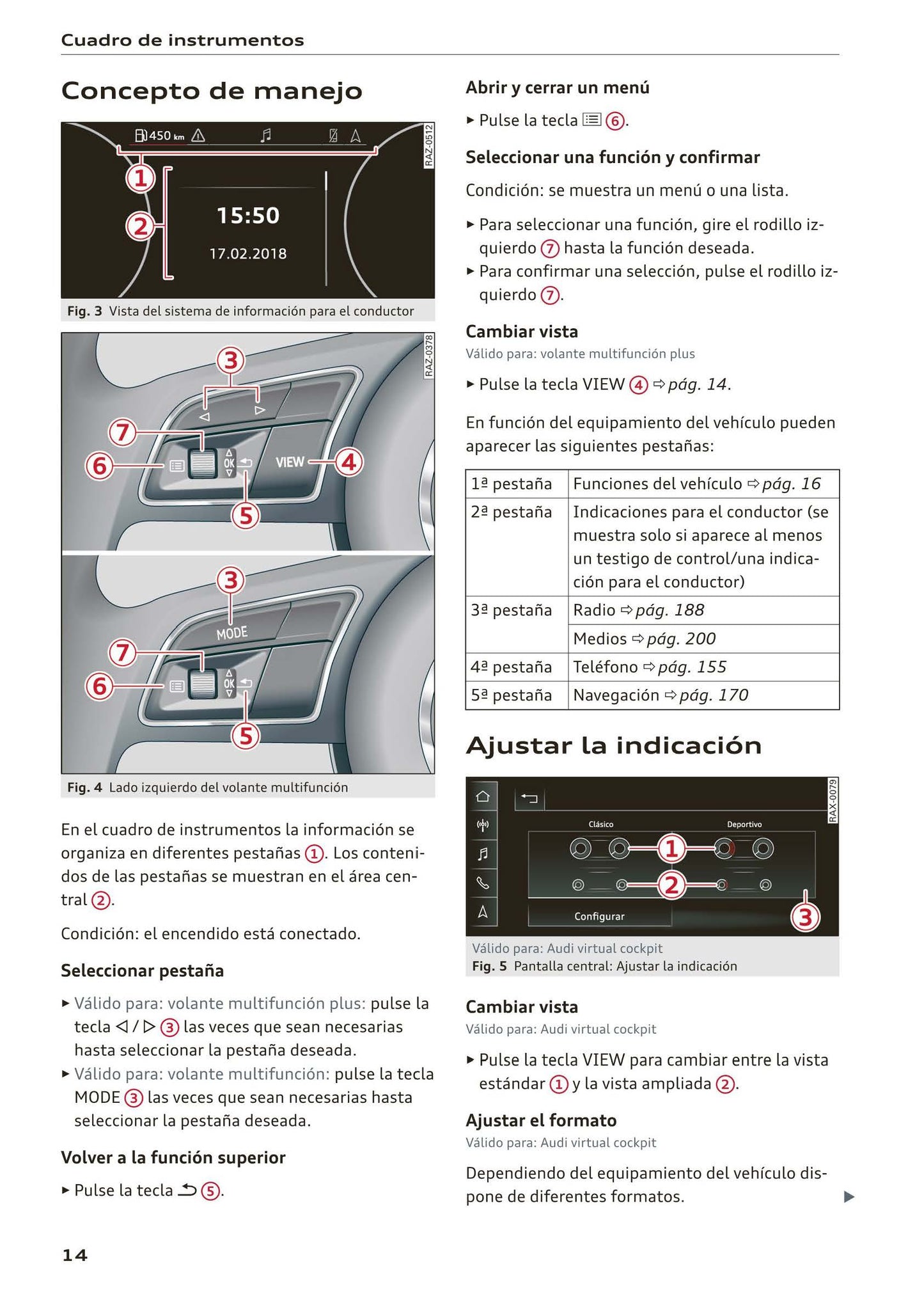 2018-2023 Audi A1 Bedienungsanleitung | Spanisch