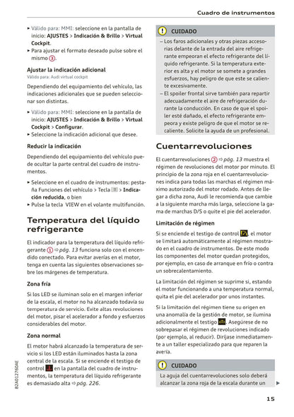 2018-2023 Audi A1 Bedienungsanleitung | Spanisch