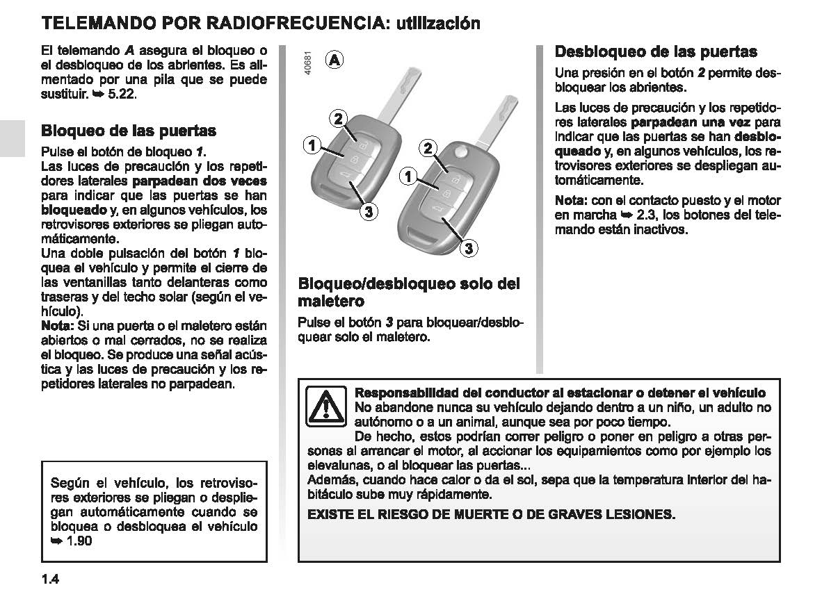 2022-2023 Renault Captur Owner's Manual | Spanish