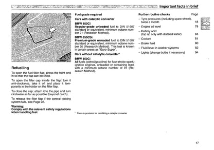 1991 BMW 8 Series Owner's Manual | English