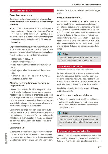 2018-2023 Audi A1 Bedienungsanleitung | Spanisch