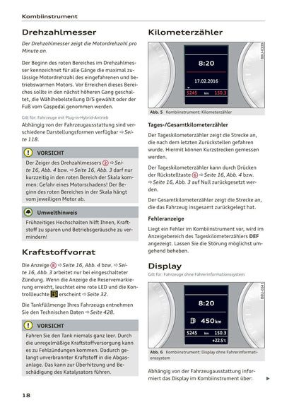 2016-2018 Audi A3 Bedienungsanleitung | Deutsch