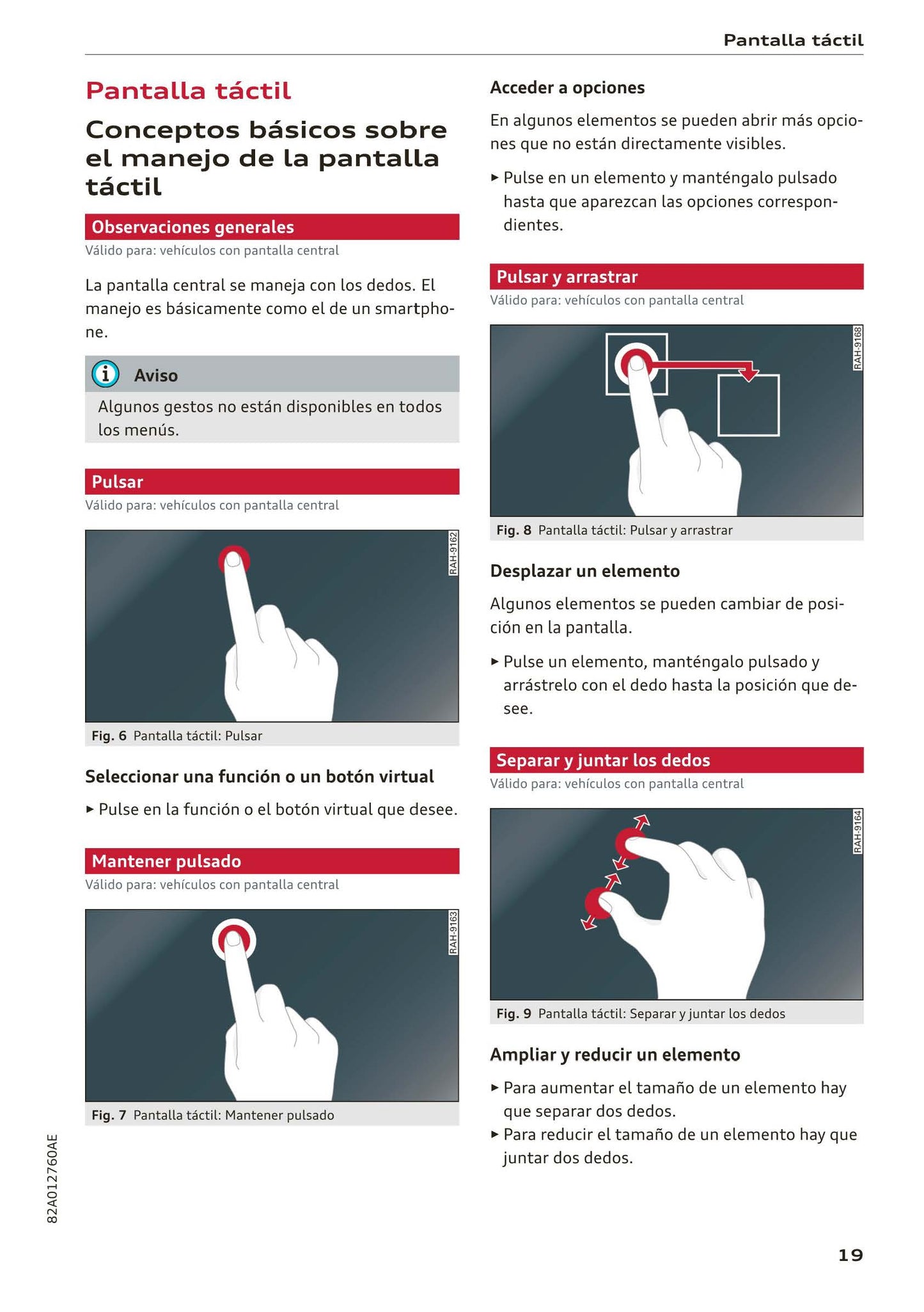 2018-2023 Audi A1 Bedienungsanleitung | Spanisch