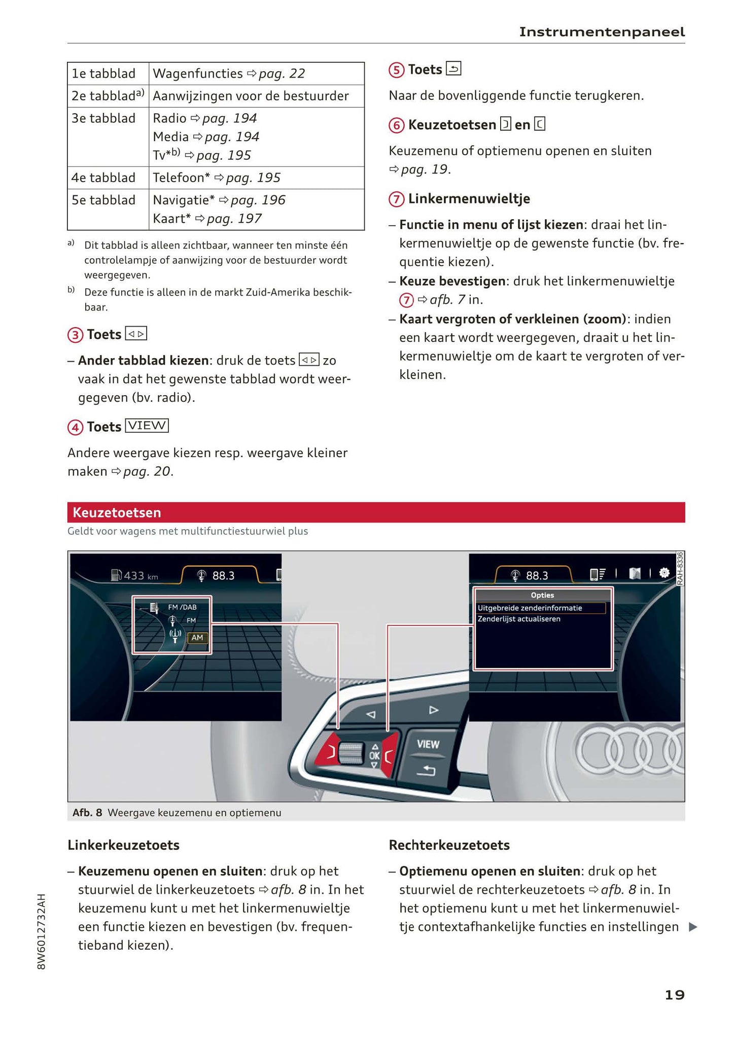 2017-2020 Audi A5/A5 Cabriolet/A5 Coupé/A5 Sportback/A5 Sportback g-tron Owner's Manual | Dutch