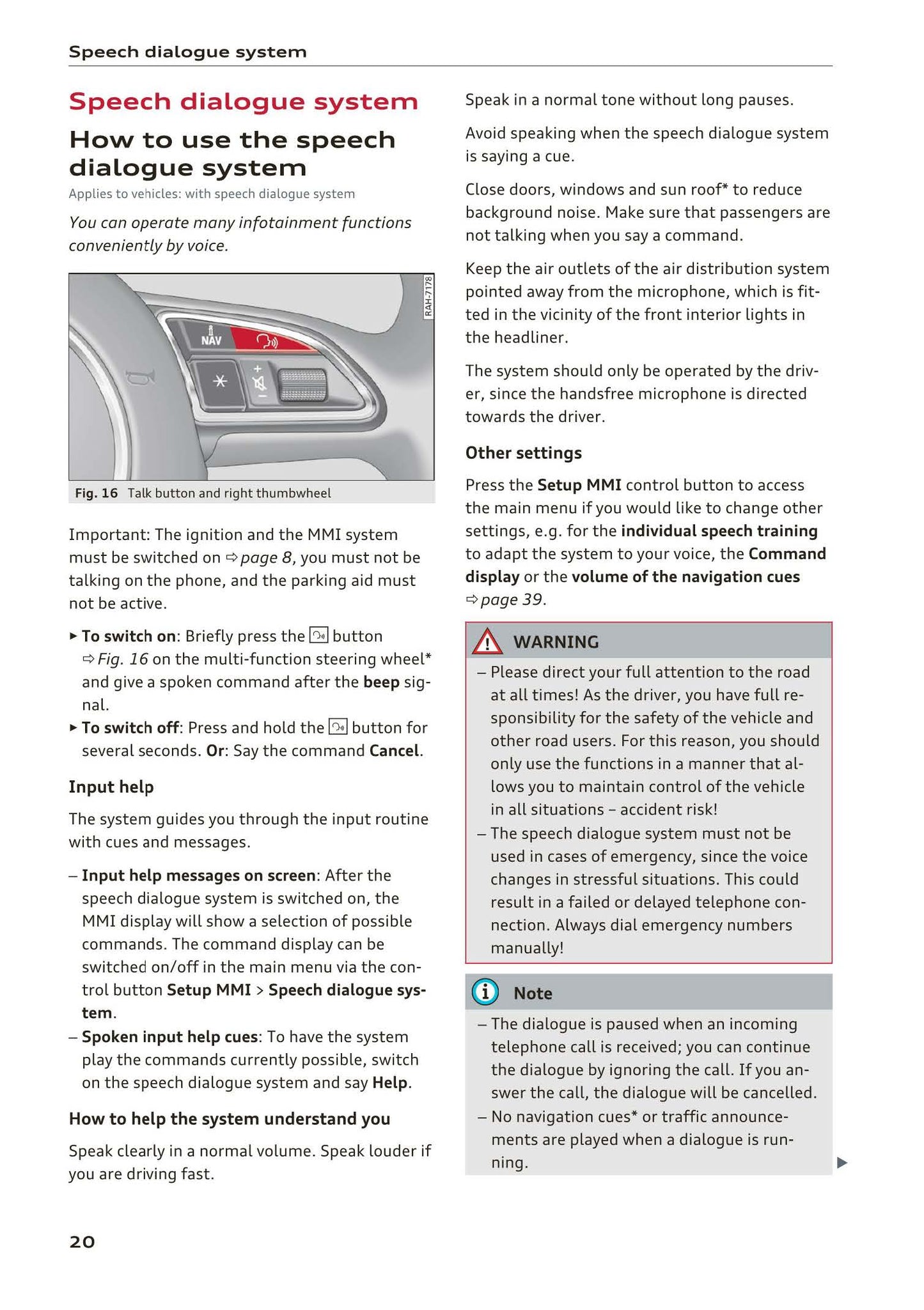 Audi MMI Navigation System Plus 2014 - 2018