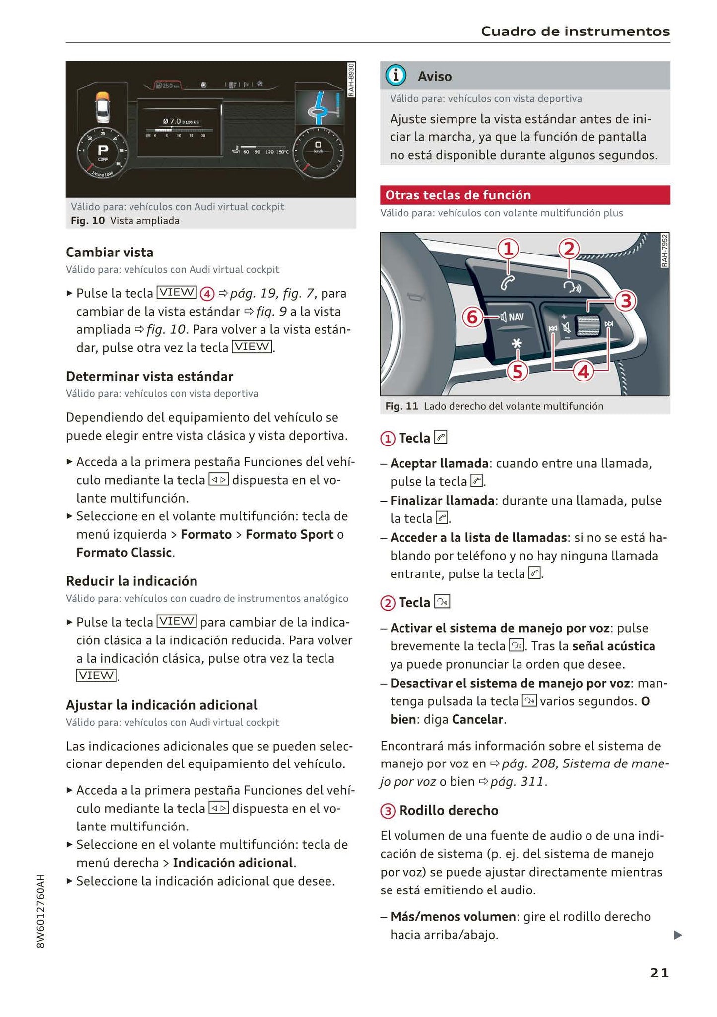 2017-2020 Audi A5 Bedienungsanleitung | Spanisch