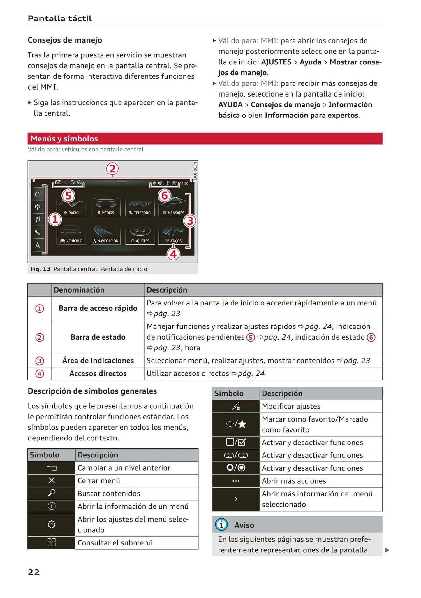 2018-2023 Audi A1 Bedienungsanleitung | Spanisch