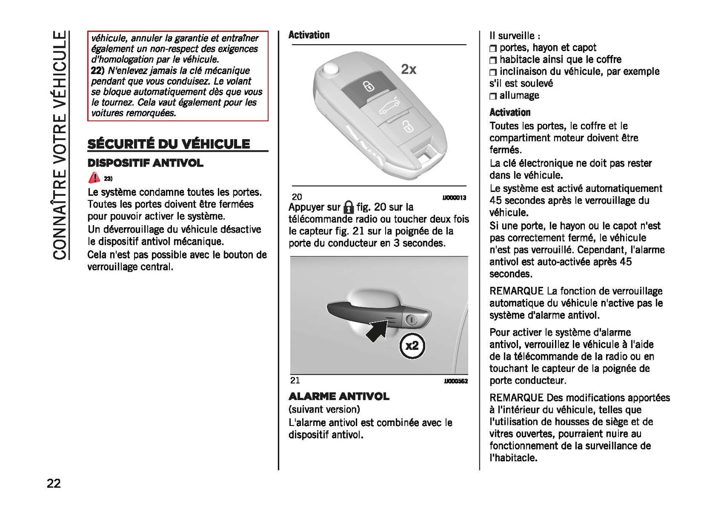 2022-2023 Jeep Avenger Bedienungsanleitung | Französisch