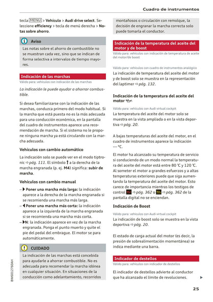 2017-2020 Audi A5 Bedienungsanleitung | Spanisch