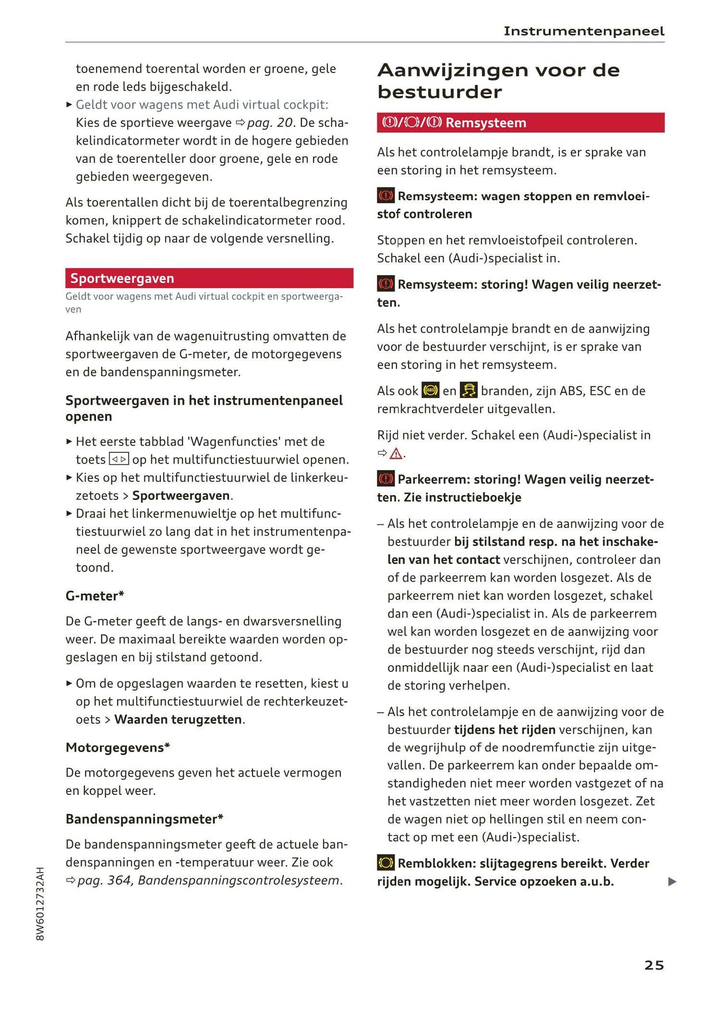 2017-2020 Audi A5/A5 Cabriolet/A5 Coupé/A5 Sportback/A5 Sportback g-tron Owner's Manual | Dutch