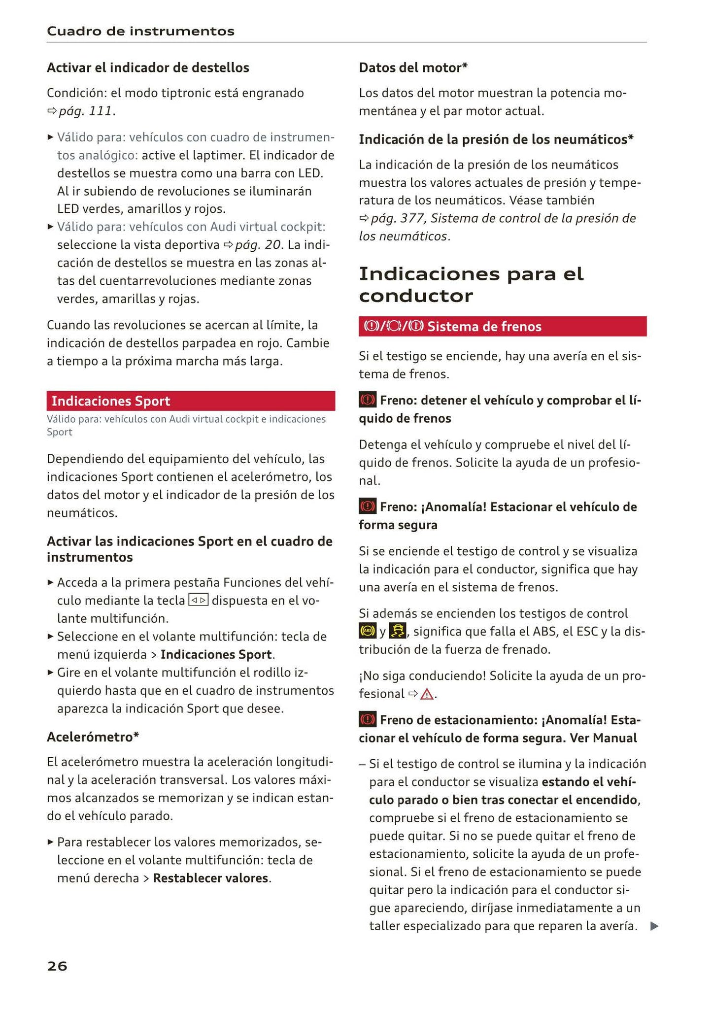 2017-2020 Audi A5 Bedienungsanleitung | Spanisch