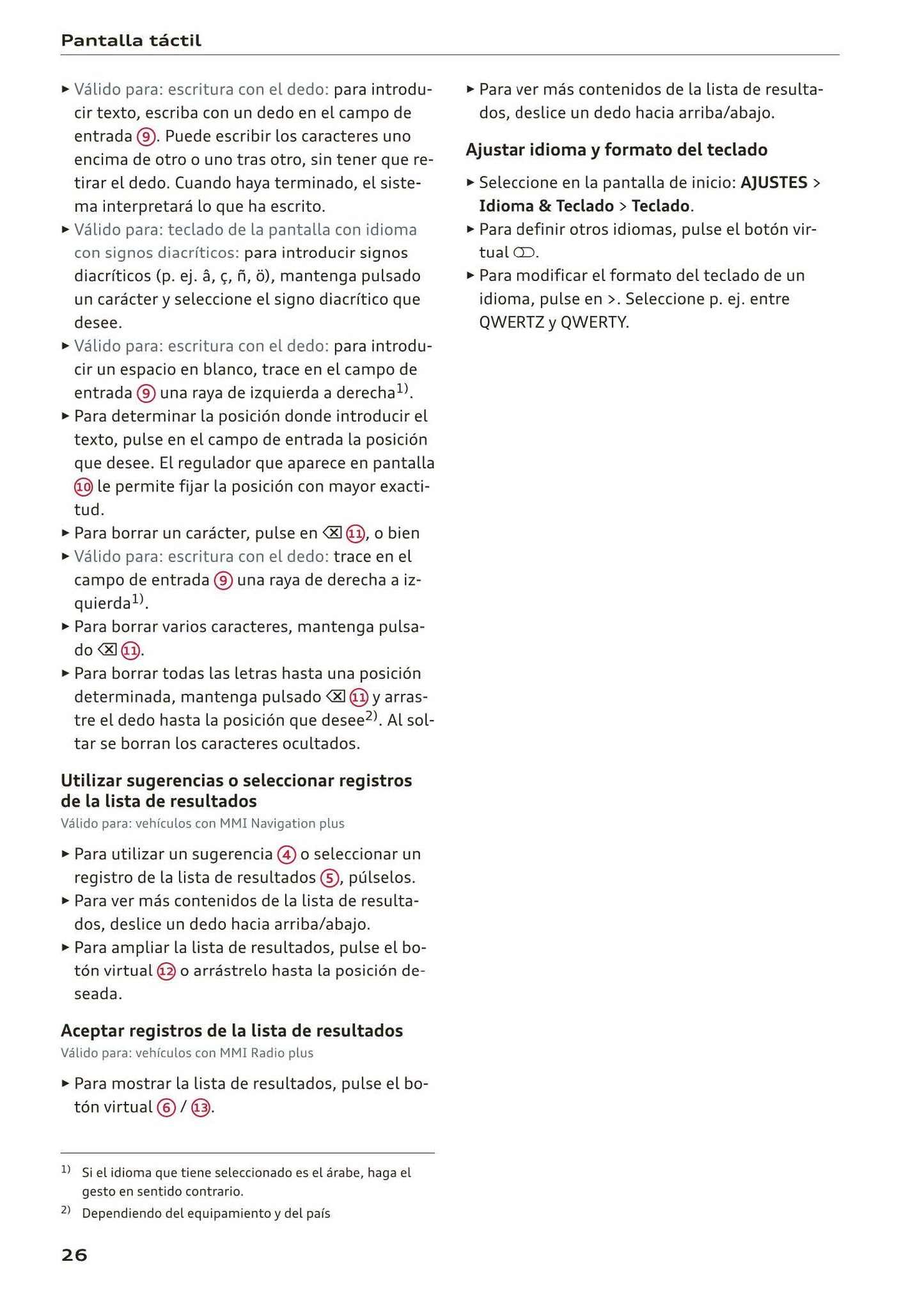 2018-2023 Audi A1 Bedienungsanleitung | Spanisch