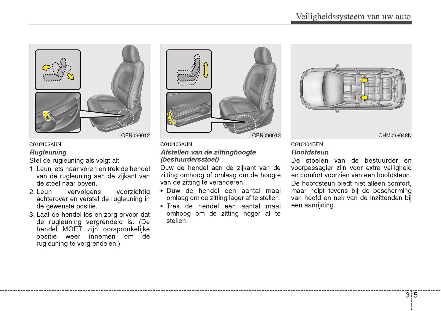 2009-2010 Hyundai ix55 Owner's Manual | Dutch