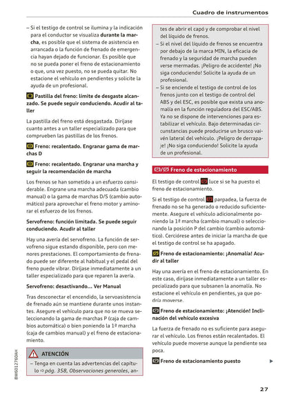 2017-2020 Audi A5 Bedienungsanleitung | Spanisch