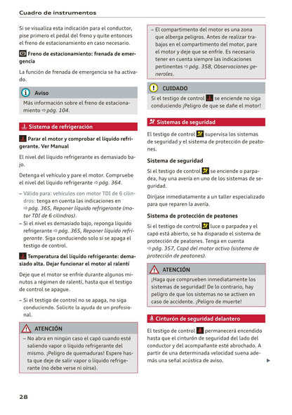 2017-2020 Audi A5 Bedienungsanleitung | Spanisch