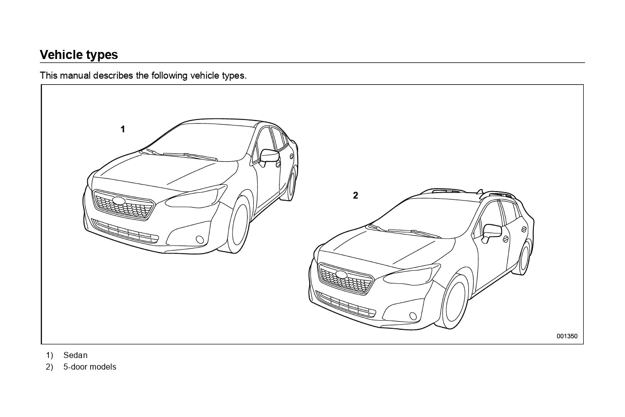 2019 Subaru Impreza Bedienungsanleitung | Englisch